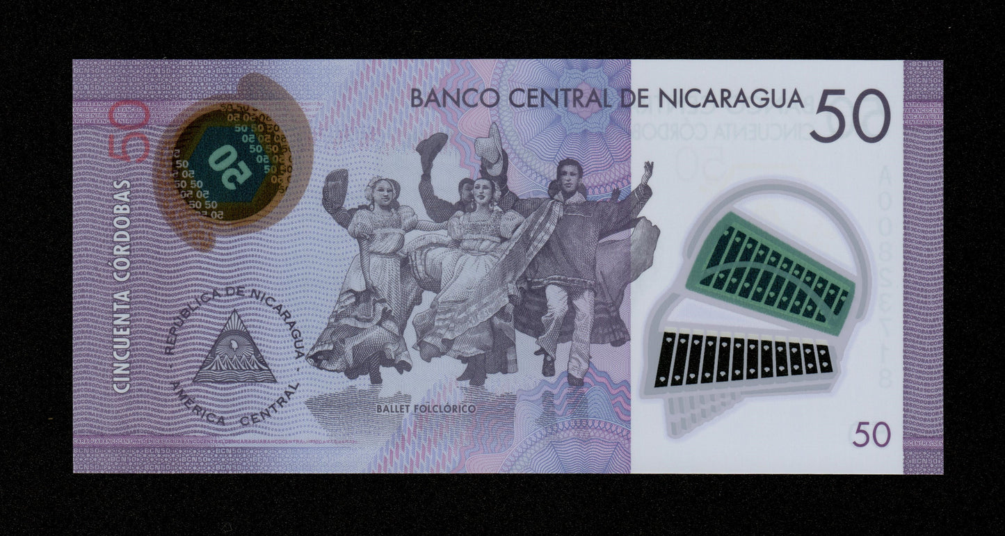 NICARAGUA - 50 Cordobas 2014 Polymère Pick 211a NEUF / UNC
