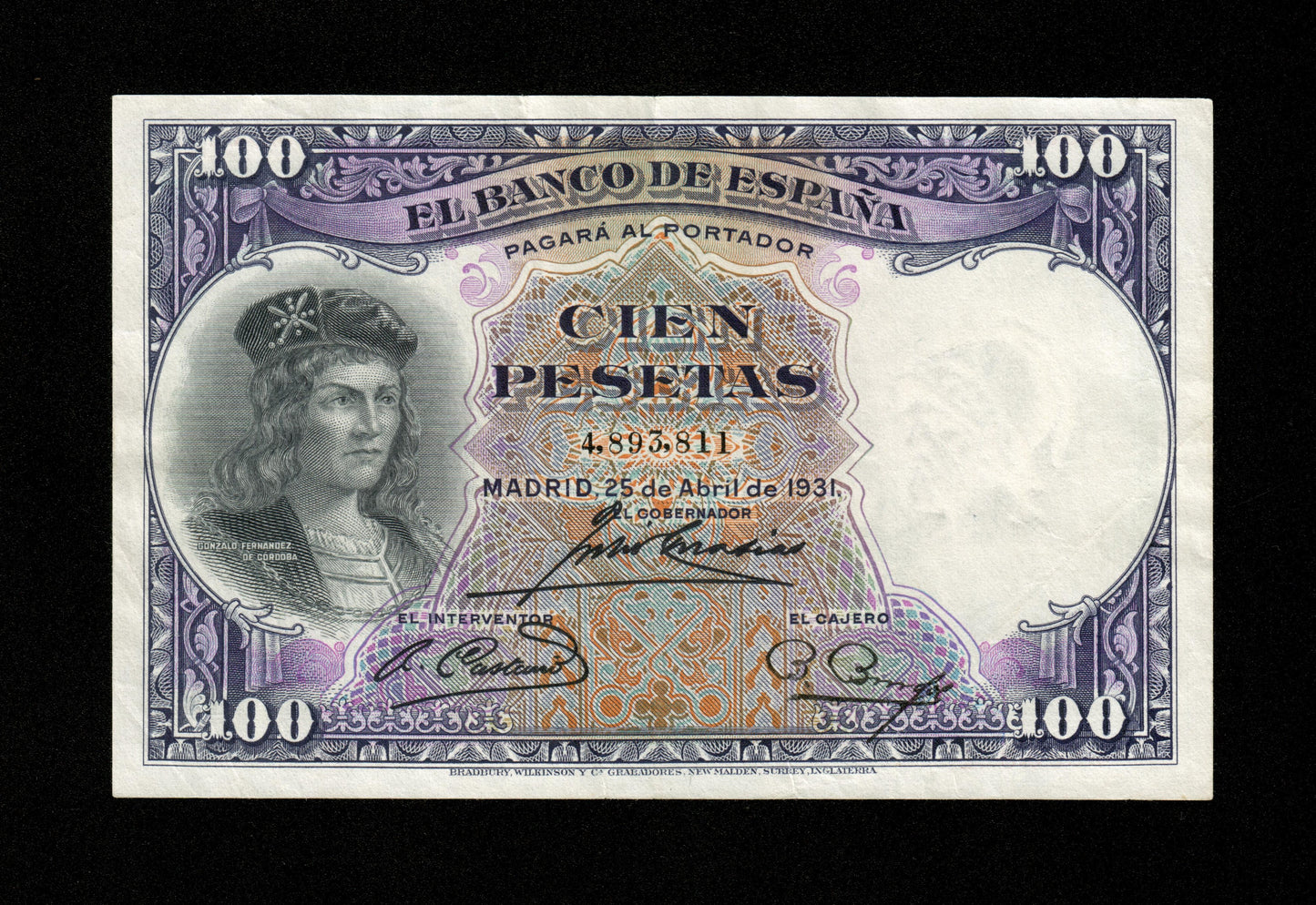 ESPAGNE - 100 Pesetas 1931 Pick 83 TTB / VF
