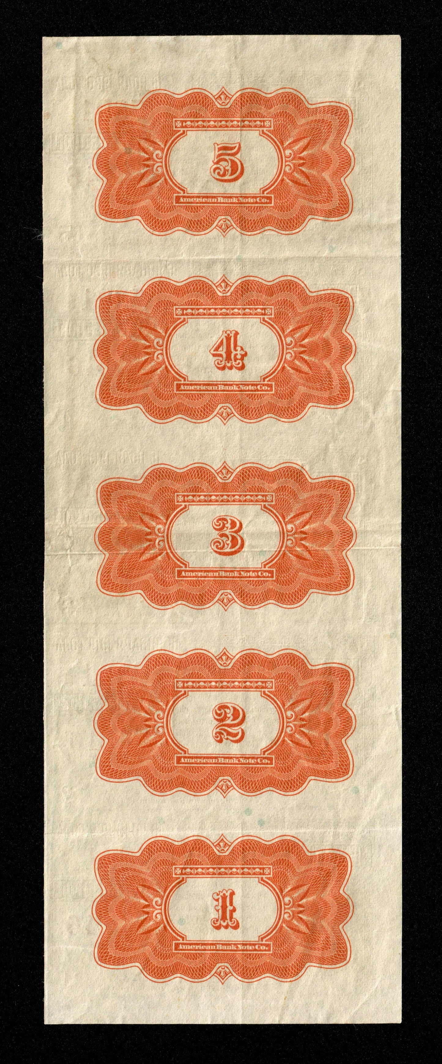 RUSSIE - Sibérie et Oural, Irkutsk - 4,50 Roubles 1917 Pick S892 (S891) Planche de 4 coupons TTB / VF