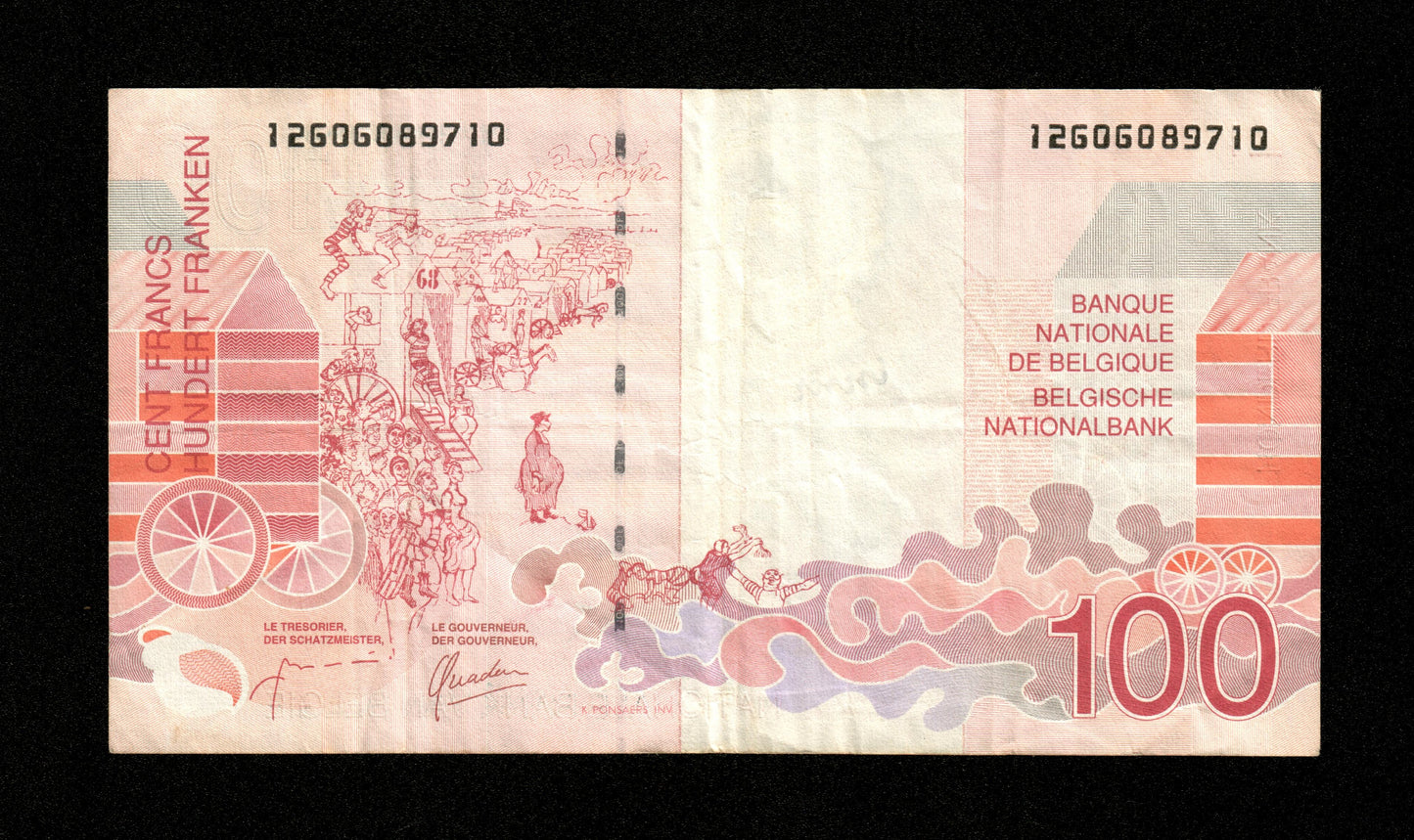 BELGIQUE - 100 Francs (1995-2001) Pick 147 TB / Fine