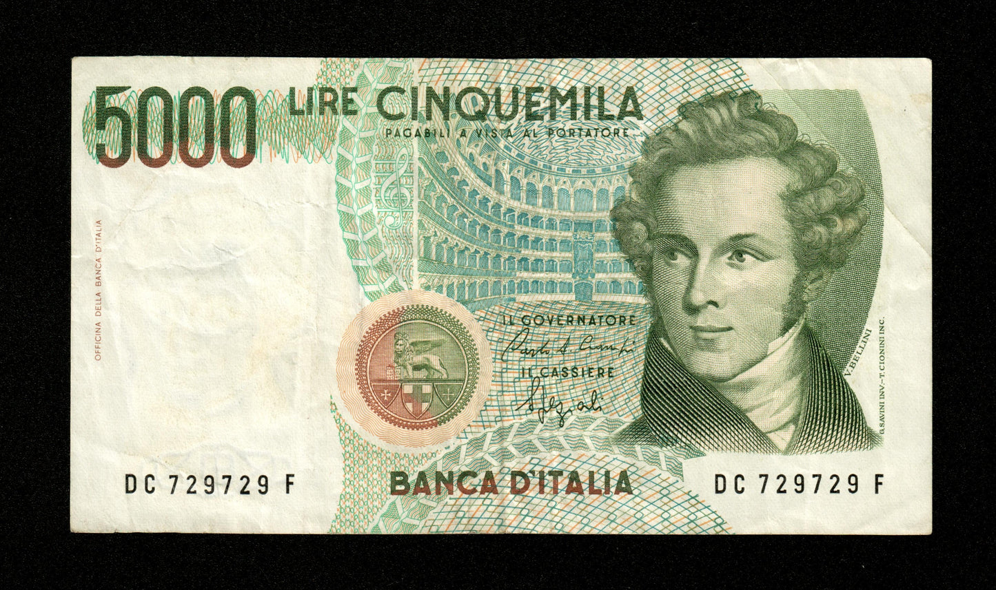 ITALIE - 5000 Lire 1985 Pick 111b Ciampi & Speziali TTB / VF