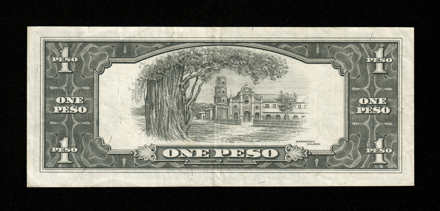 PHILIPPINES - 1 Peso 1949 Pick 133f Macapagal & Castillo TTB / VF