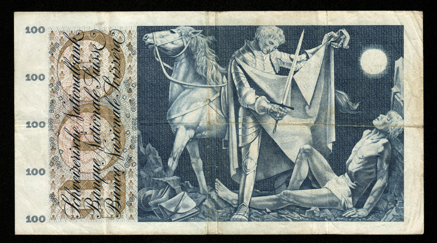 SUISSE - SWITZERLAND - 100 Francs 1963 Pick 49e TB / Fine