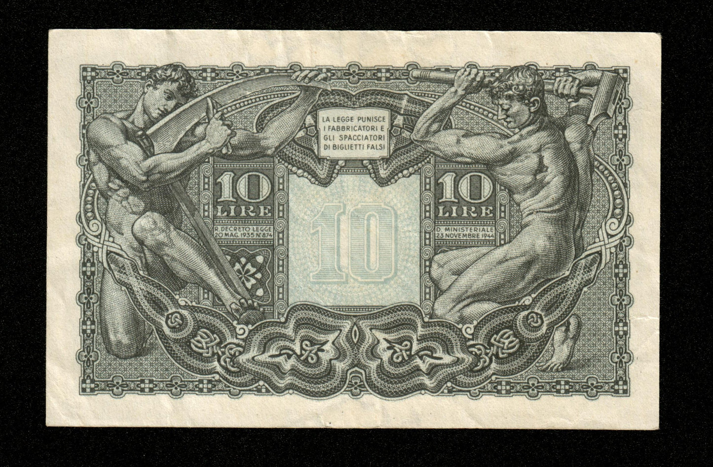 ITALIE - 10 Lire 1944 Pick 32c TTB / VF