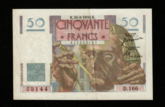 FRANCE - 50 Francs Le Verrier 1950 F.20.16 Pick 127c TTB+ / VF+