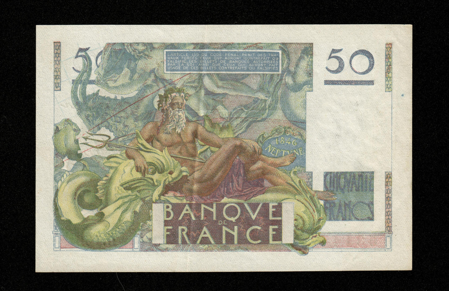 FRANCE - 50 Francs Le Verrier 1950 F.20.16 Pick 127c TTB+ / VF+