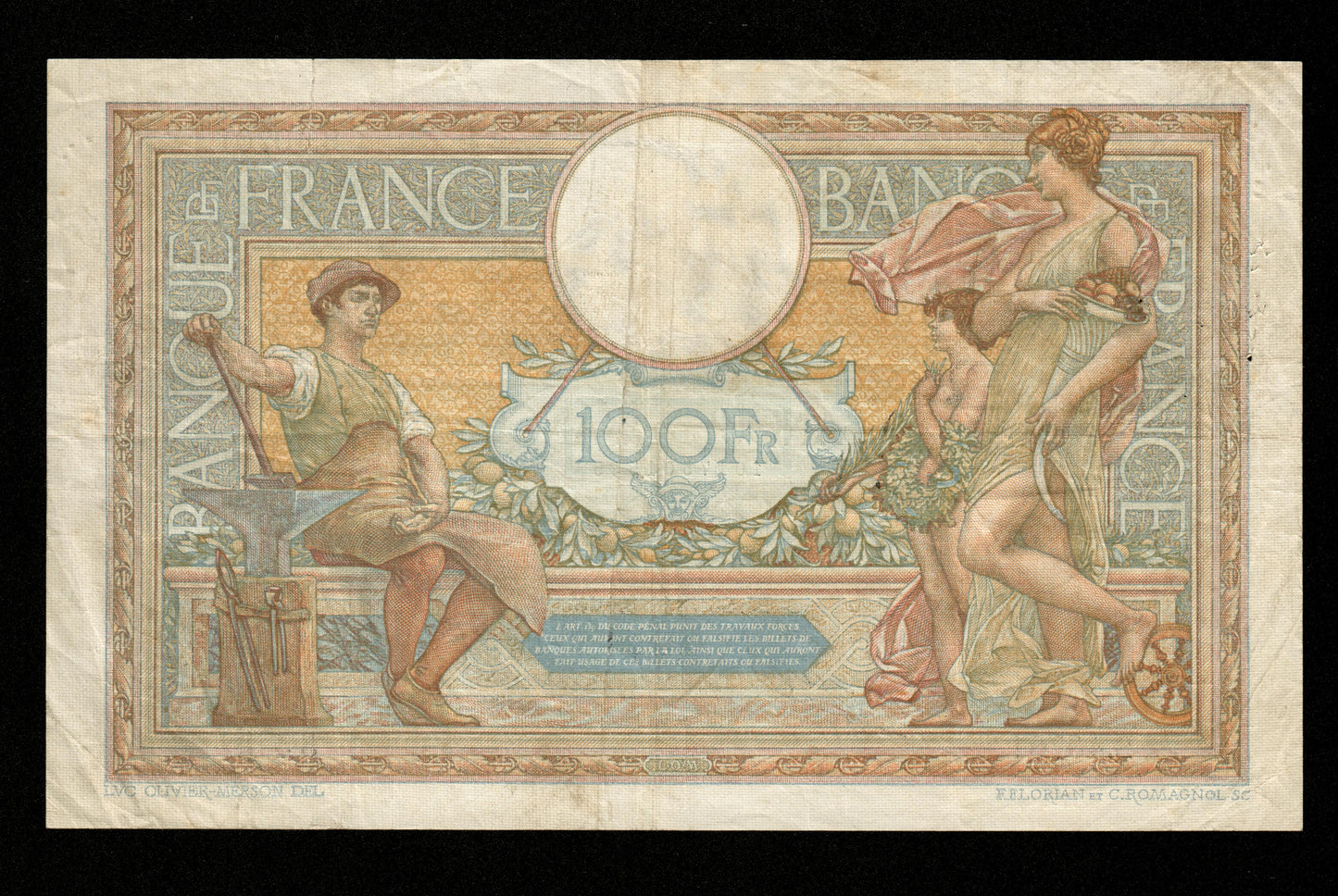 FRANCE - 100 Francs Merson Grands Cartouches 1933 F.24.12a Pick 78c TB / Fine