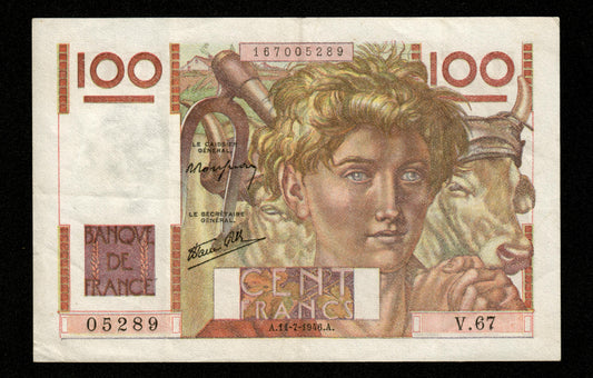 FRANCE - 100 Francs Jeune Paysan 1946 F.28.06 Pick 128a TTB / VF