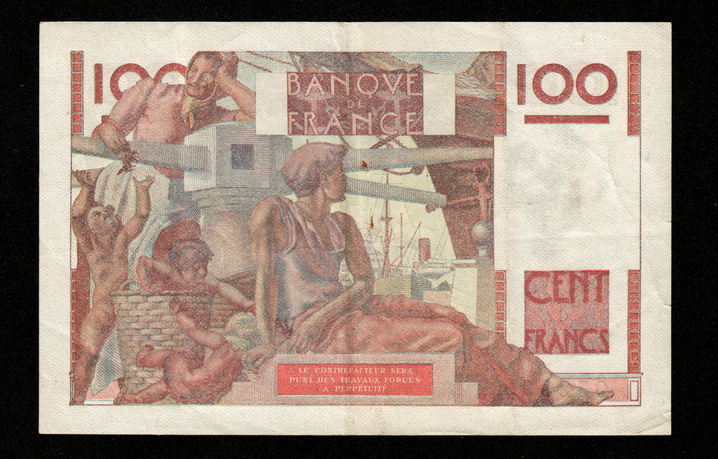 FRANCE - 100 Francs Jeune Paysan 1946 F.28.06 Pick 128a TTB / VF