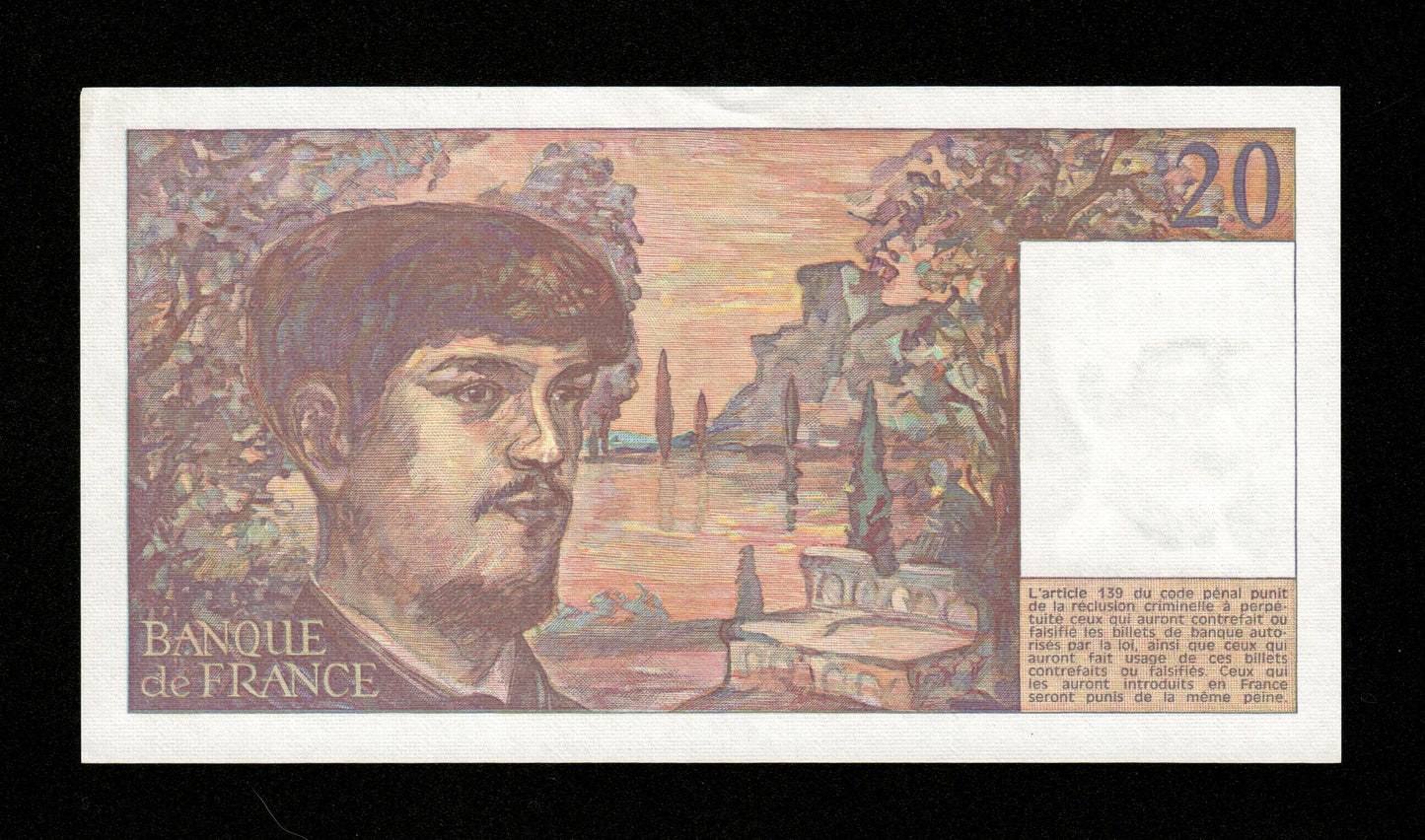 FRANCE - 20 Francs Debussy 1987 F.66.08 Pick 151b SPL / AU