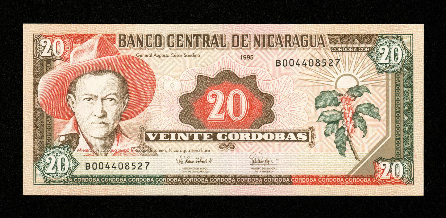NICARAGUA - 20 Cordobas 1995 Pick 182 NEUF / UNC