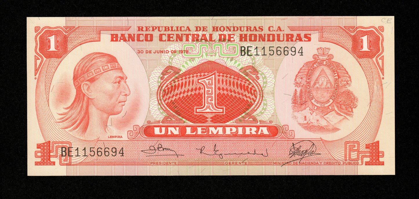 HONDURAS - 1 Lempira 1978 Pick 62 NEUF / UNC