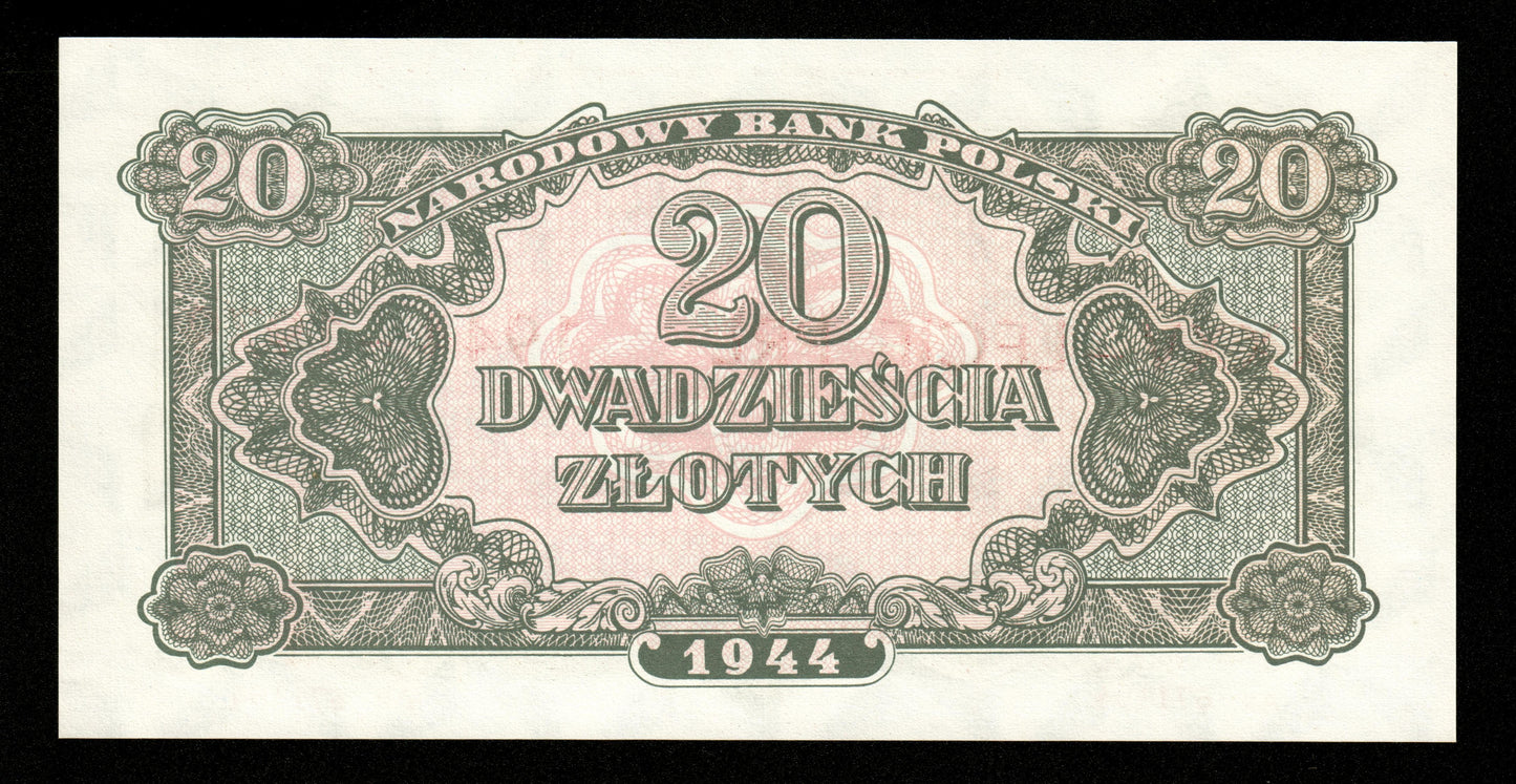 POLOGNE - 20 Zlotych 1944 1979 Pick 113f NEUF / UNC