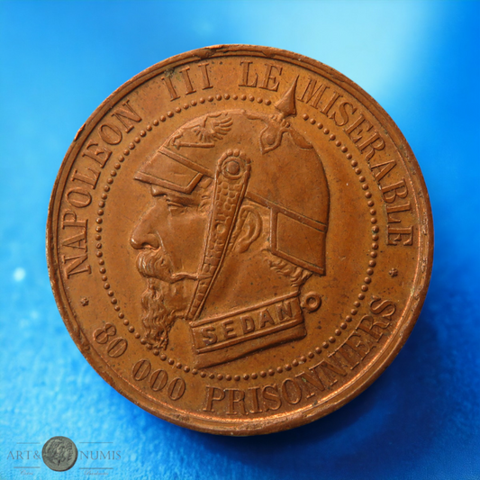 FRANCE - Napoléon III le Misérable Jeton Satirique Vampire français - 80 000 Prosionniers