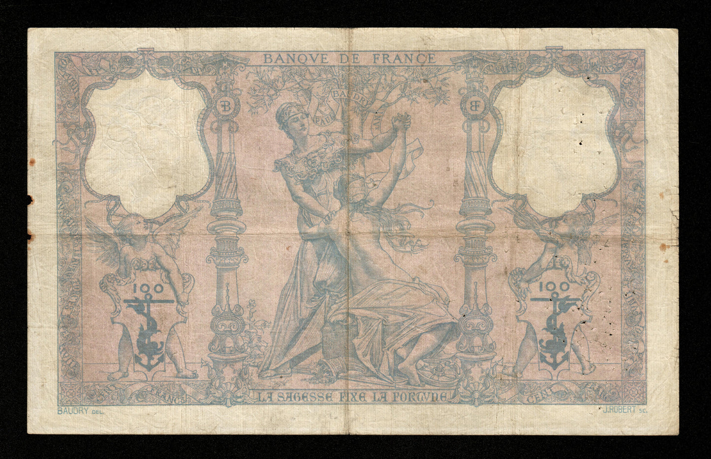 FRANCE - 100 Francs Bleu et Rose 1900 F.21.13, Pick 65b pr.TB / Fine-