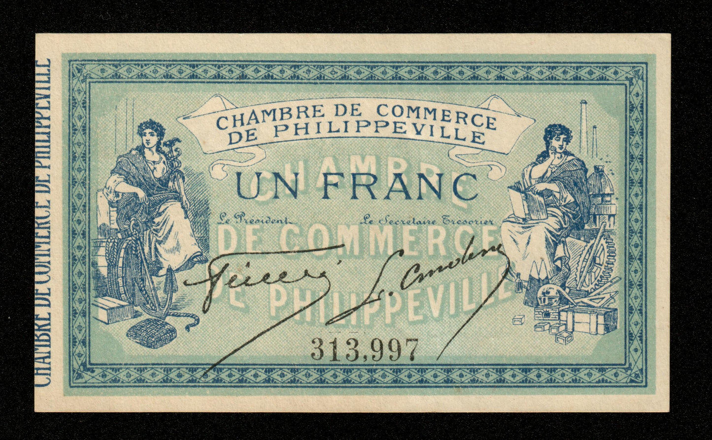 ALGÉRIE - ALGERIA - Chambre de Commerce Philippeville, 1 Franc 1914 JP.142.04 SPL / AU