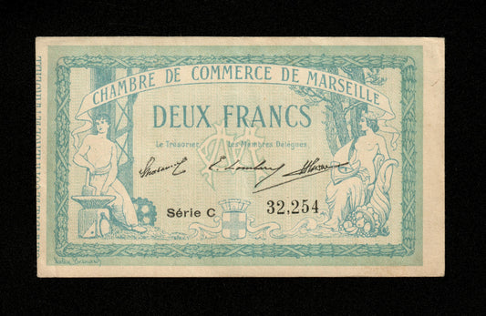 FRANCE - Chambre de Commerce de Marseille 2 Francs 1914 JP.79.18 TTB+ / VF+