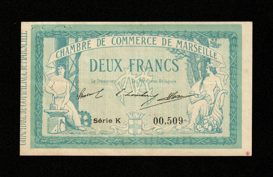 FRANCE - Chambre de Commerce de Marseille 2 Francs 1914 JP.79.18 TTB / VF