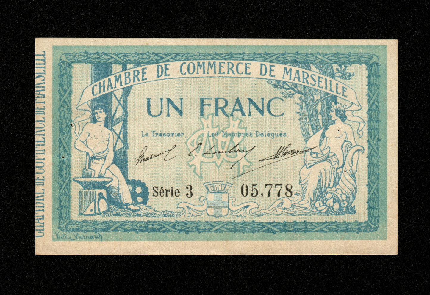 FRANCE - Chambre de Commerce de Marseille 1 Franc 1914 JP.79.31 pr.SUP / XF-
