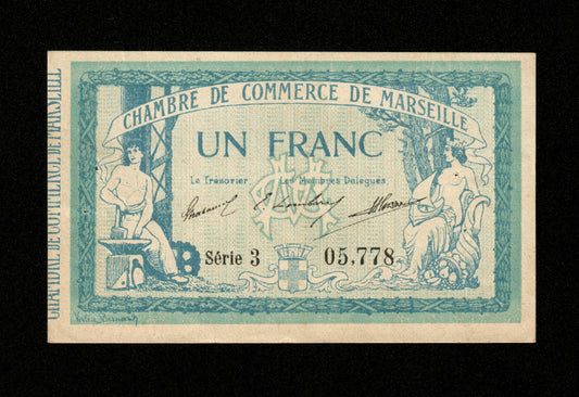 FRANCE - Chambre de Commerce de Marseille 1 Franc 1914 JP.79.31 pr.SUP / XF-