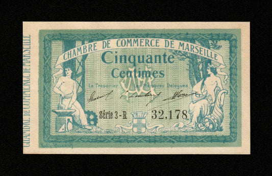 FRANCE - Chambre de Commerce de Marseille 50 Centimes 1914 JP.79.37 SPL / AU