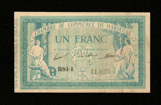 FRANCE - Chambre de Commerce de Marseille 1 Franc 1914 JP.79.41 TTB / VF