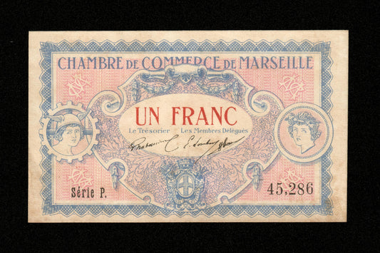 FRANCE - Chambre de Commerce de Marseille 1 Franc 1917 JP.79.64 SUP / XF