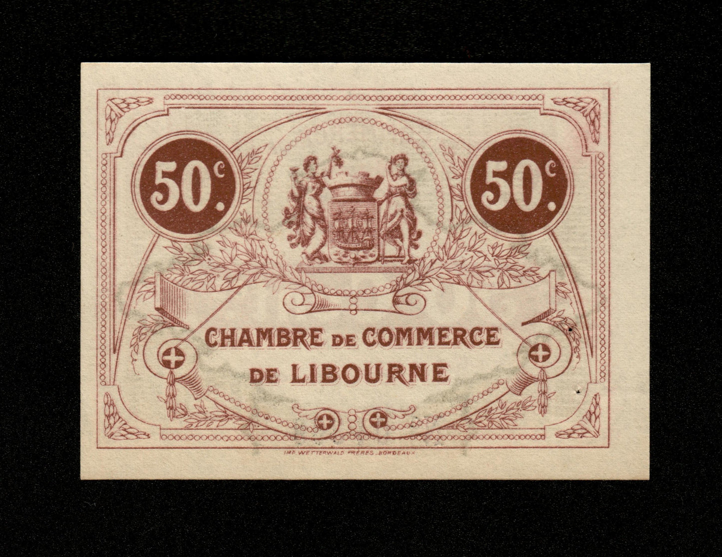 FRANCE - Chambre de Commerce de Libourne 50 Centimes 1915 JP.72.01 SPL / AU