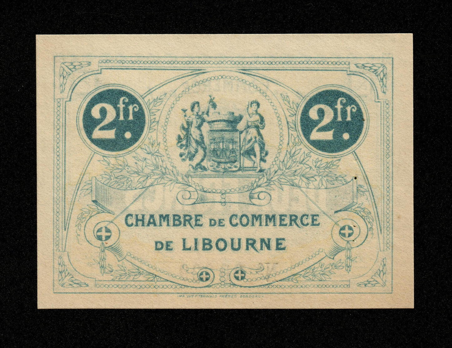 FRANCE - Chambre de Commerce de Libourne 2 Francs 1915 JP.72.08 SPL / AU