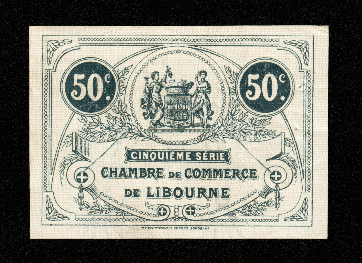 FRANCE - Chambre de Commerce de Libourne 50 Centimes 1918 JP.72.23 pr.SPL / AU-