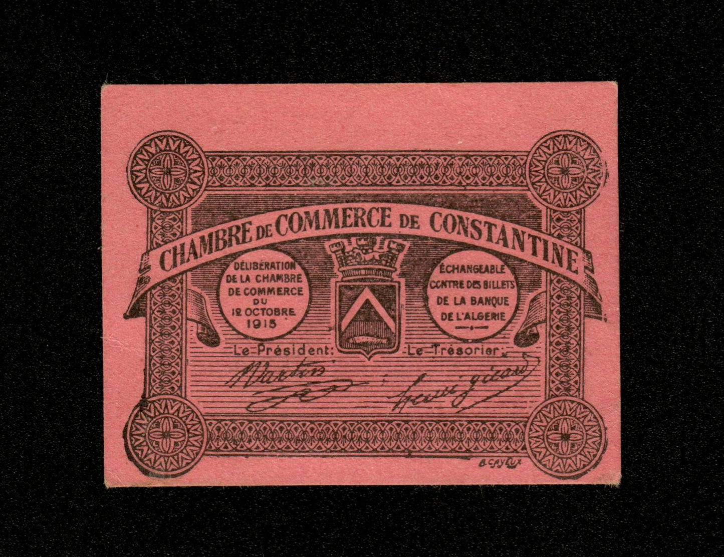 ALGÉRIE - ALGERIA - Chambre de Commerce de Constantine, 10 Centimes 1915 JP.140.47 SUP+ / XF+
