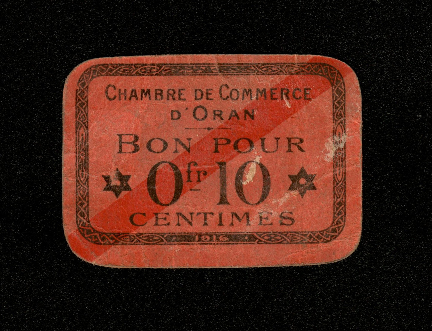 ALGÉRIE - ALGERIA - Chambre de Commerce Oran, 10 Centimes 1916 JP.141.49 TB / Fine