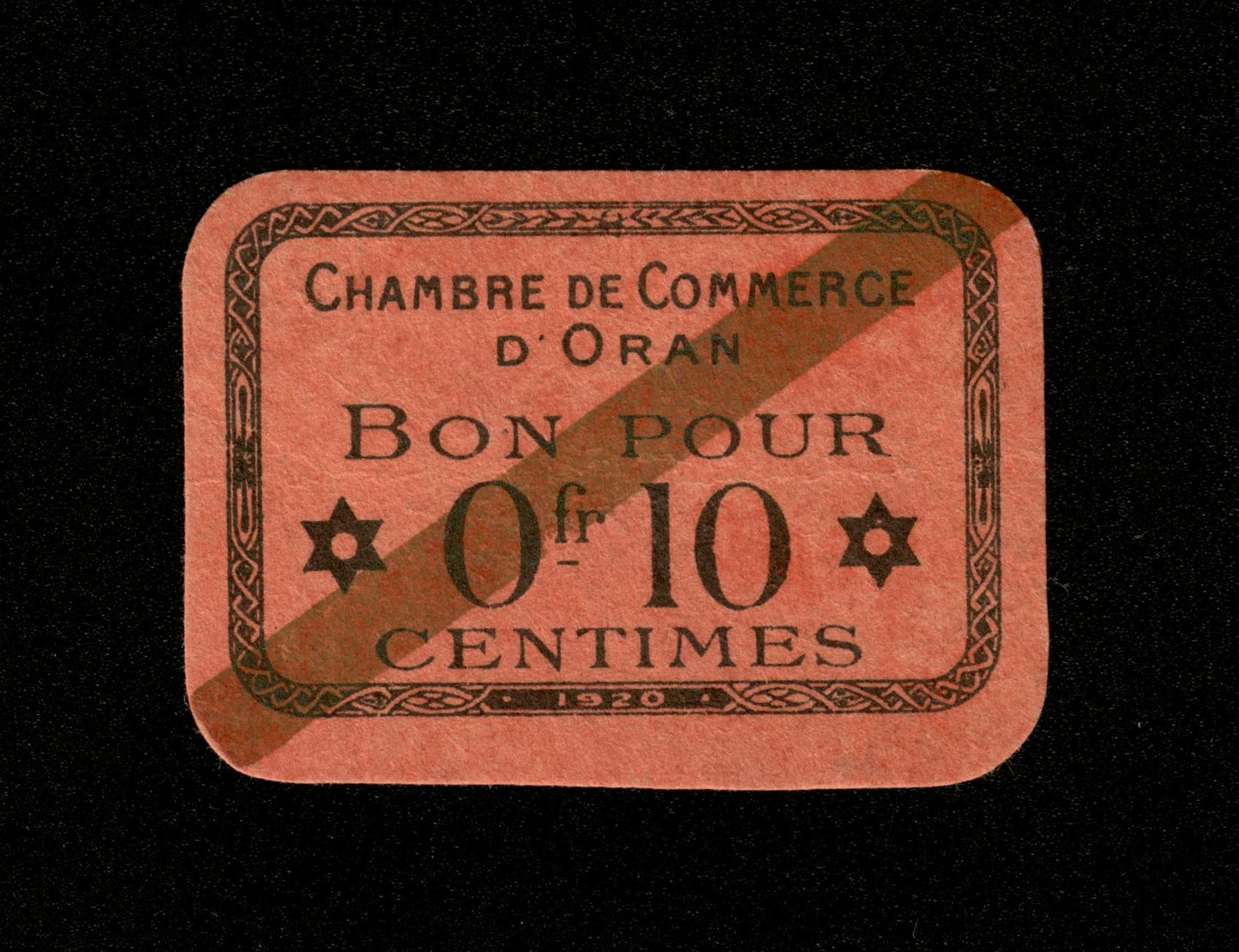 ALGÉRIE - ALGERIA - Chambre de Commerce Oran, 10 Centimes 1920 JP.141.57 NEUF / UNC