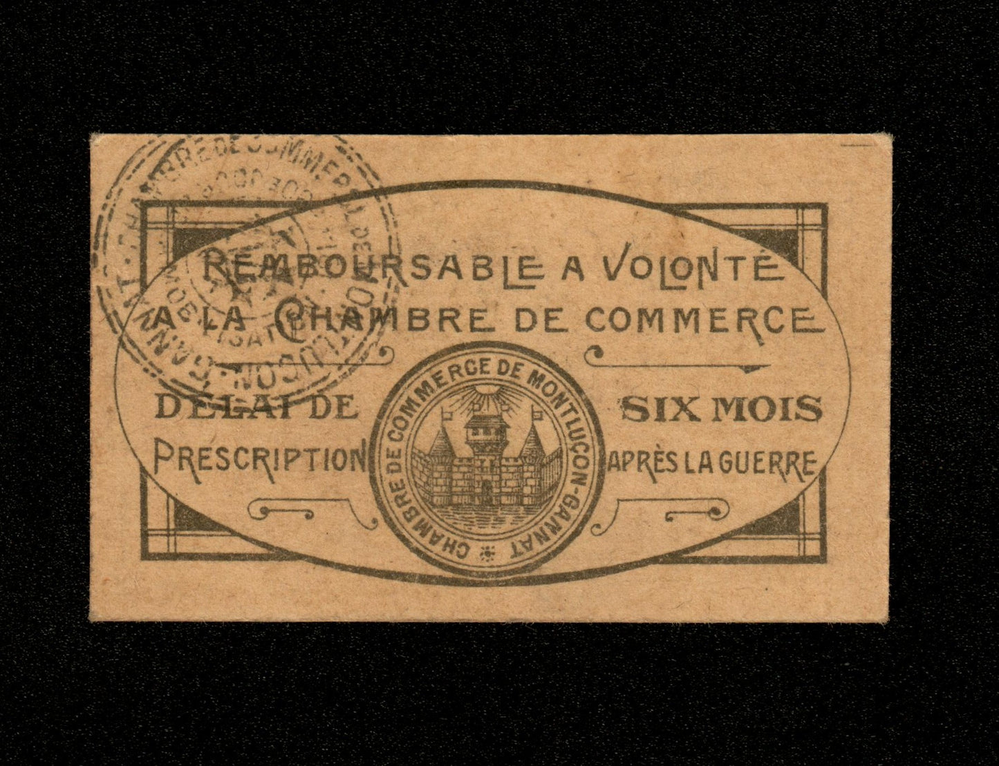 FRANCE - Chambre de Commerce de Montluçon-Gannat, 5 Centimes (1918) JP.84.66 SPL / AU