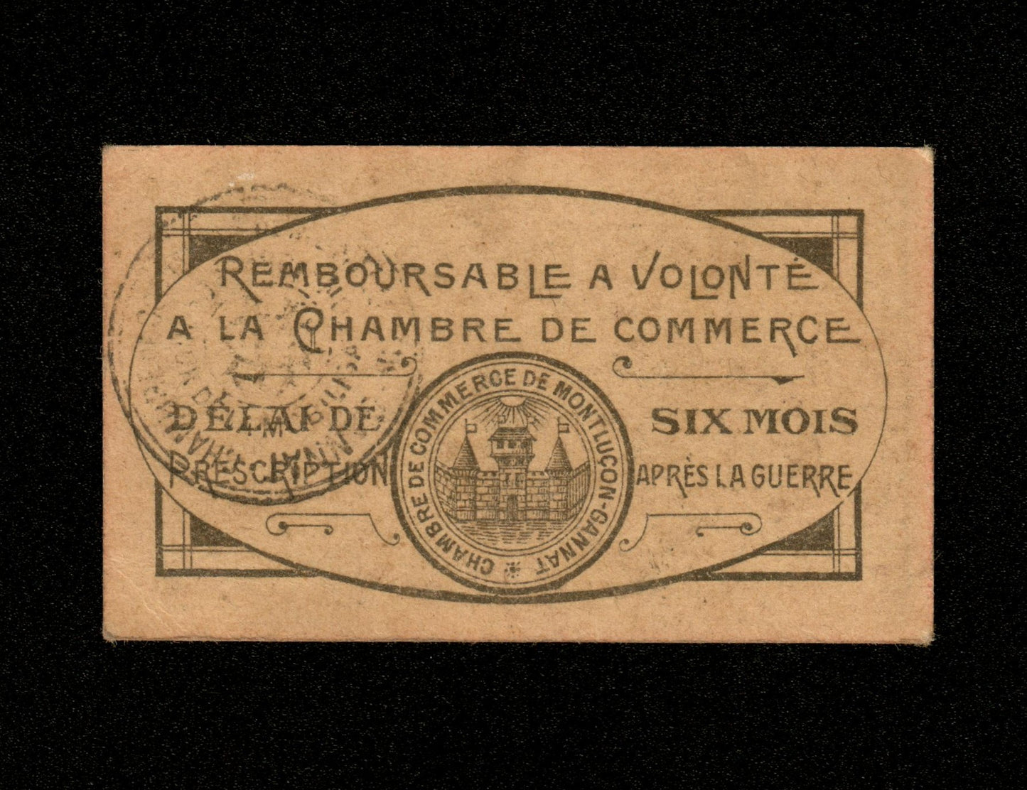 FRANCE - Chambre de Commerce de Montluçon-Gannat, 10 Centimes (1918) JP.84.67 SUP / XF
