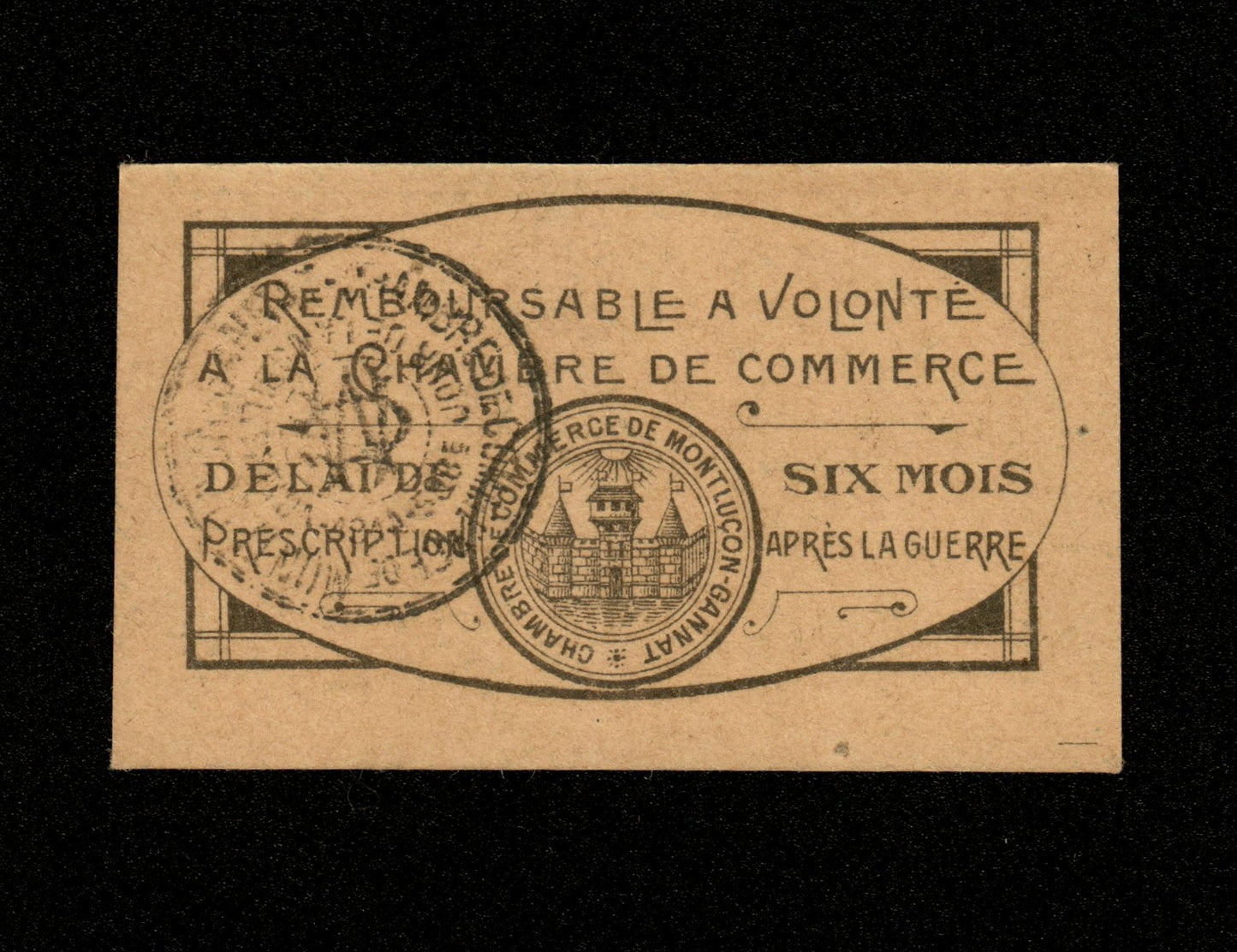 FRANCE - Chambre de Commerce de Montluçon-Gannat, 25 Centimes (1918) JP.84.68 SUP+ / XF+