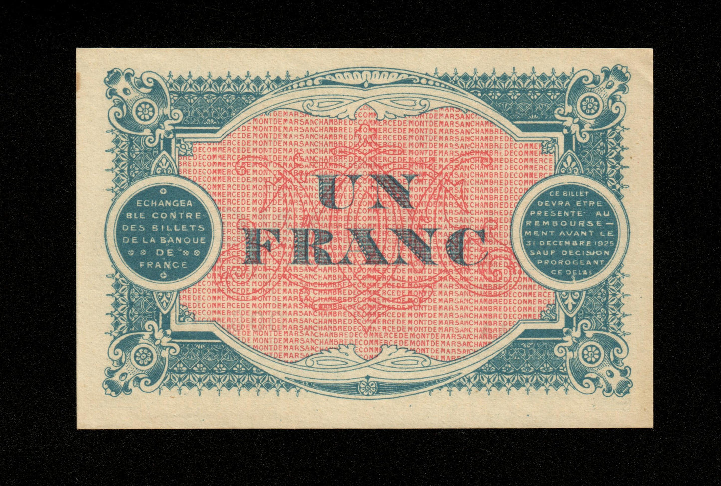 FRANCE - Chambre de Commerce de Mont-de-Marsan, 1 Franc 1922 JP.82.41 SPL+ / AU+