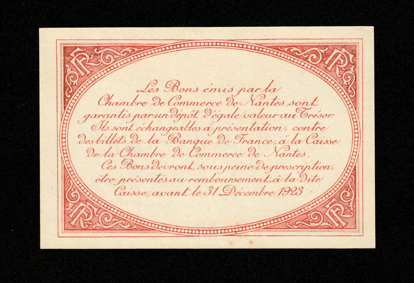 FRANCE - Chambre de Commerce de Nantes, 50 Centimes 1923 JP.88.16 pr.NEUF / UNC-