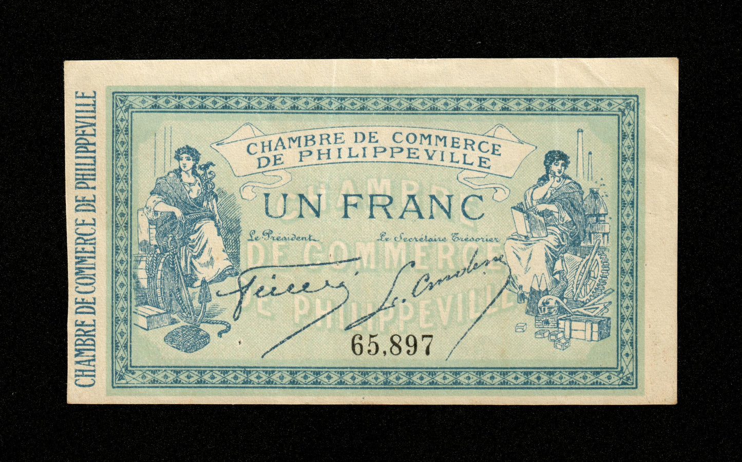 ALGÉRIE - ALGERIA - Chambre de Commerce Philippeville, 1 Franc 1914 JP.142.02 TTB+ / VF+