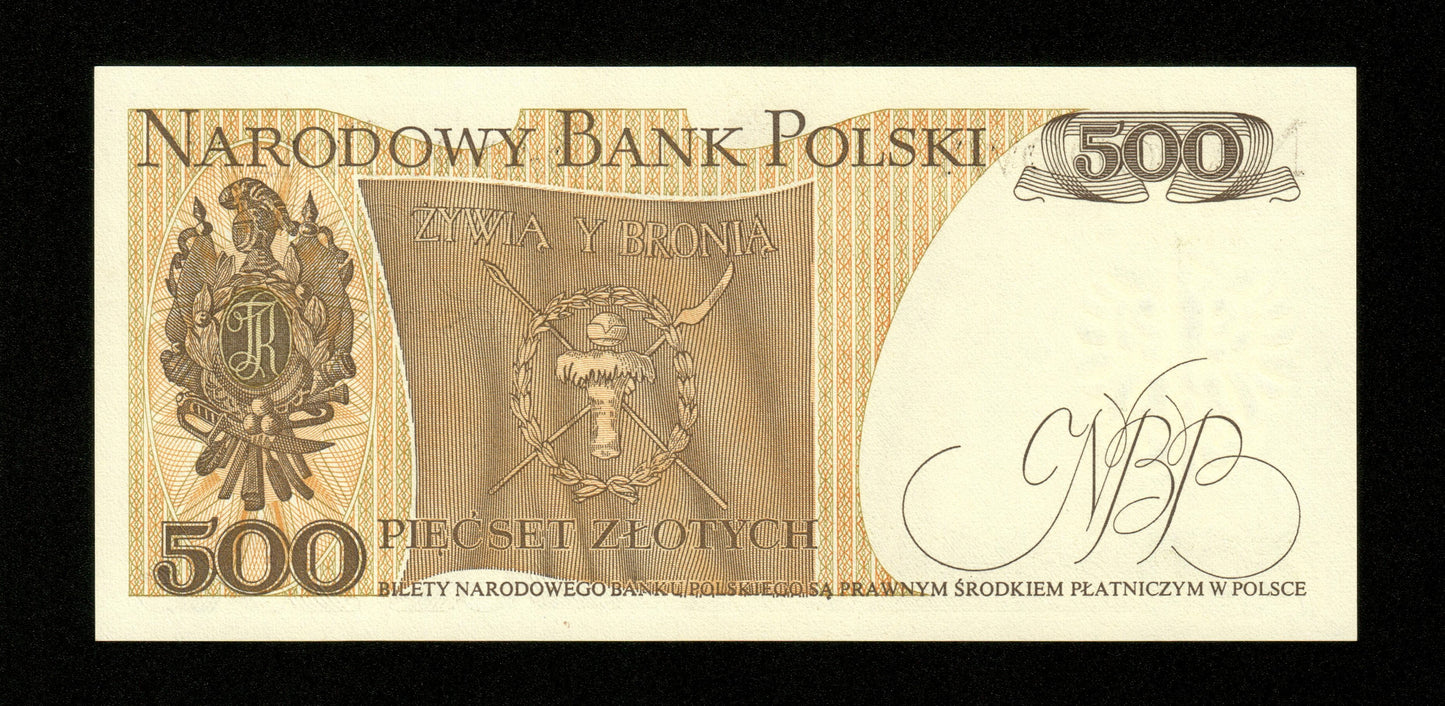 POLOGNE - POLAND - 500 Zlotych 1982 Pick 145d NEUF / UNC