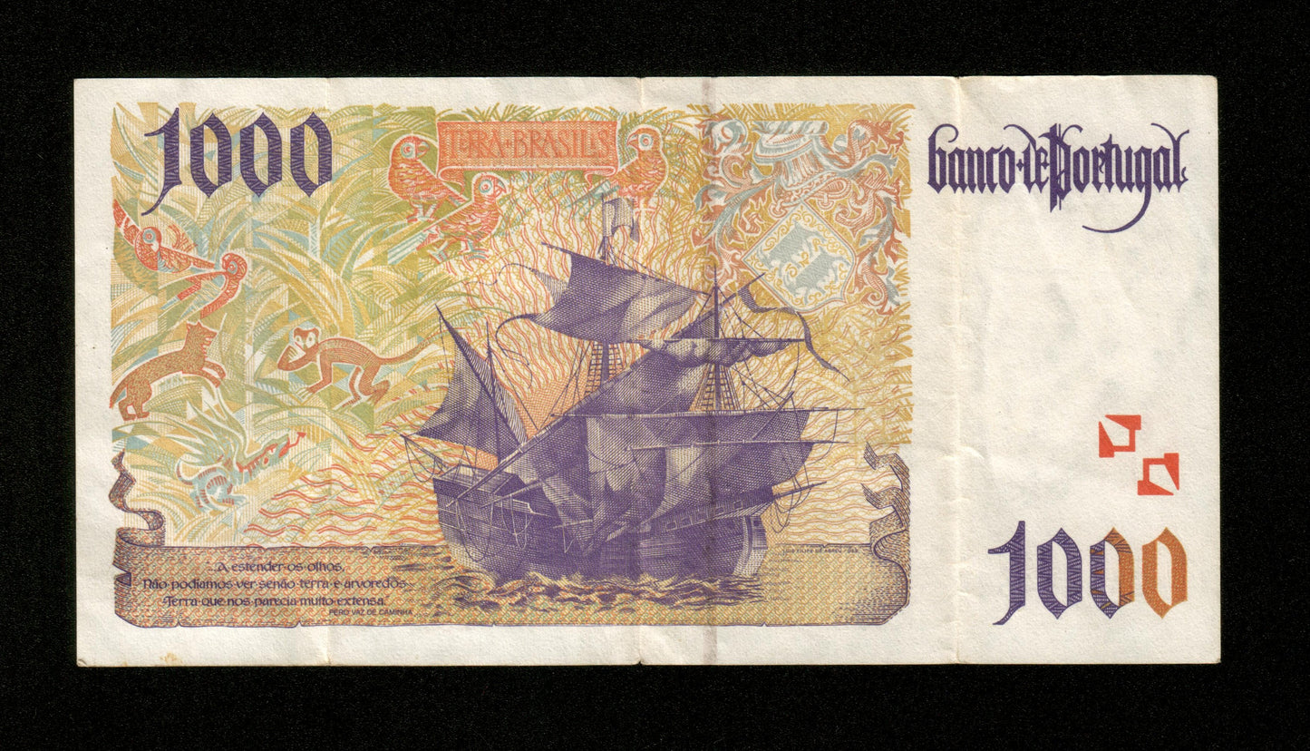 PORTUGAL - 1000 Escudos 1996 Pick 188a TTB / VF