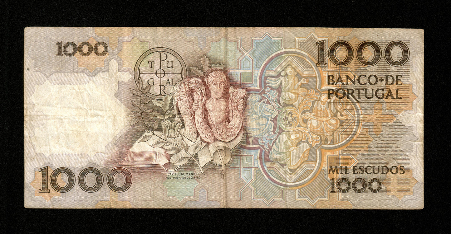 PORTUGAL - 1000 Escudos 1992 Pick 181i TTB / VF