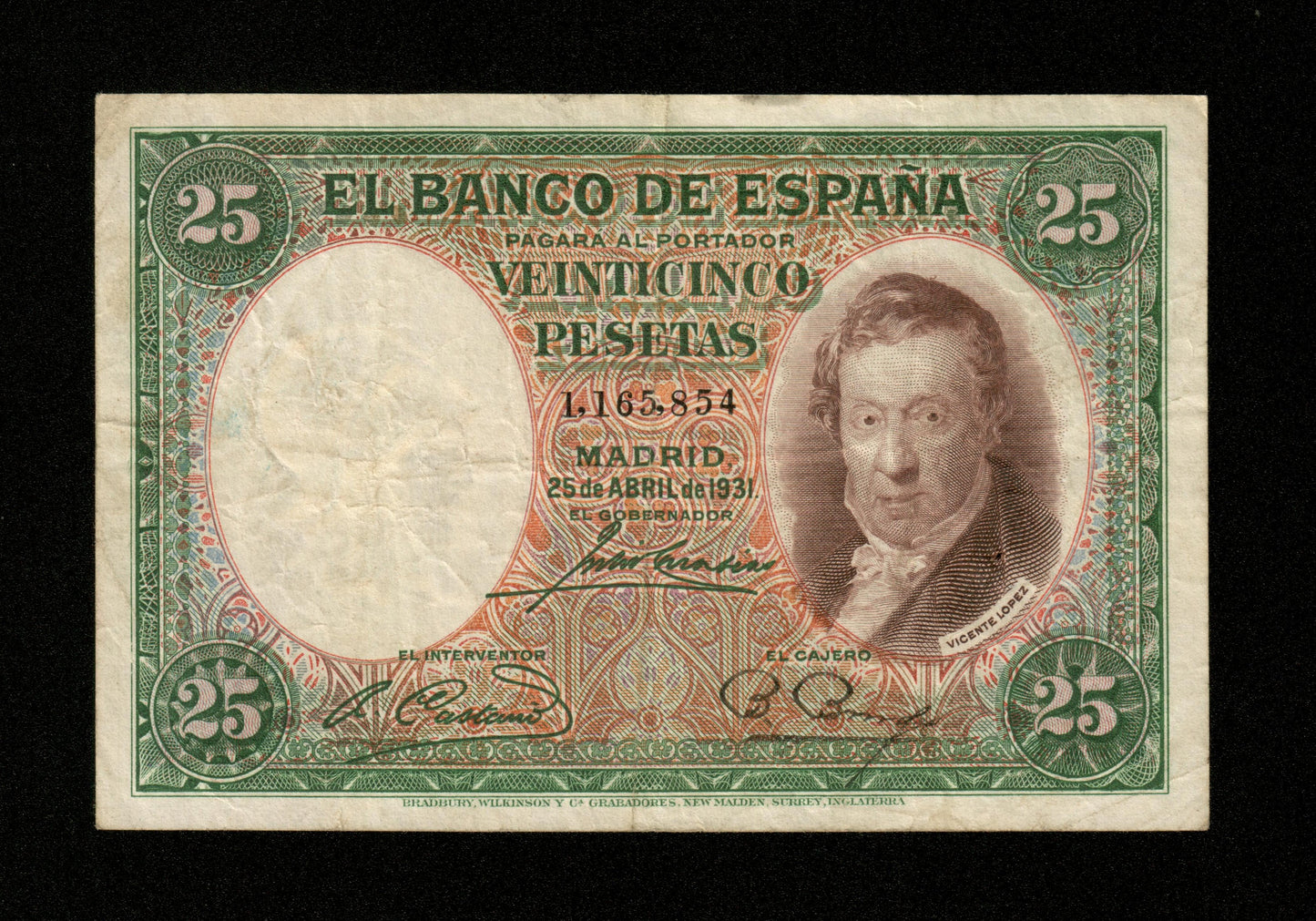 ESPAGNE - SPAIN - 25 Pesetas 1931 Pick 81 TTB / VF