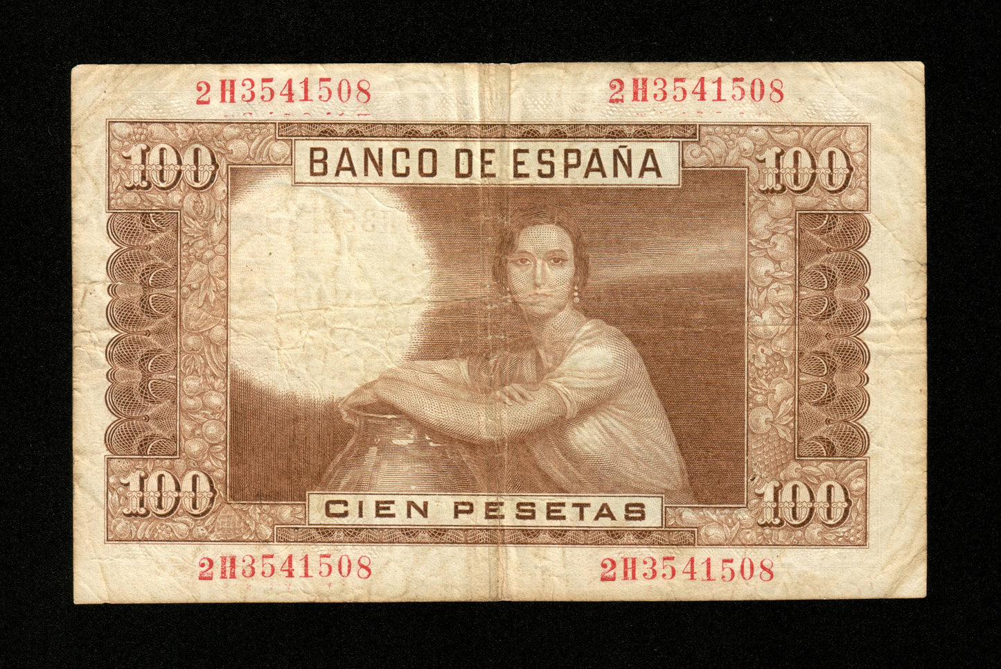 ESPAGNE - SPAIN - 100 Pesetas 1953 Pick 145a TB / Fine