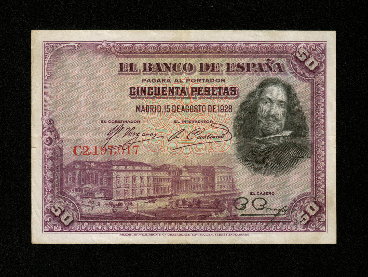 ESPAGNE - SPAIN - 50 Pesetas 1928 Pick 75b TTB / VF