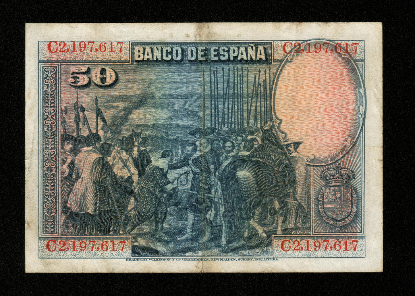 ESPAGNE - SPAIN - 50 Pesetas 1928 Pick 75b TTB / VF
