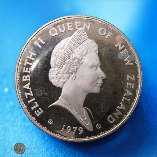 NOUVELLE-ZELANDE - NEW ZEALAND - 1 Dollar Silver Proof 1979 KM.48a
