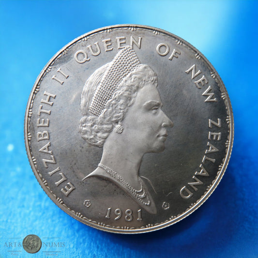 NOUVELLE-ZELANDE - NEW ZEALAND - 1 Dollar Silver Proof Royal Visit 1981 KM.50a