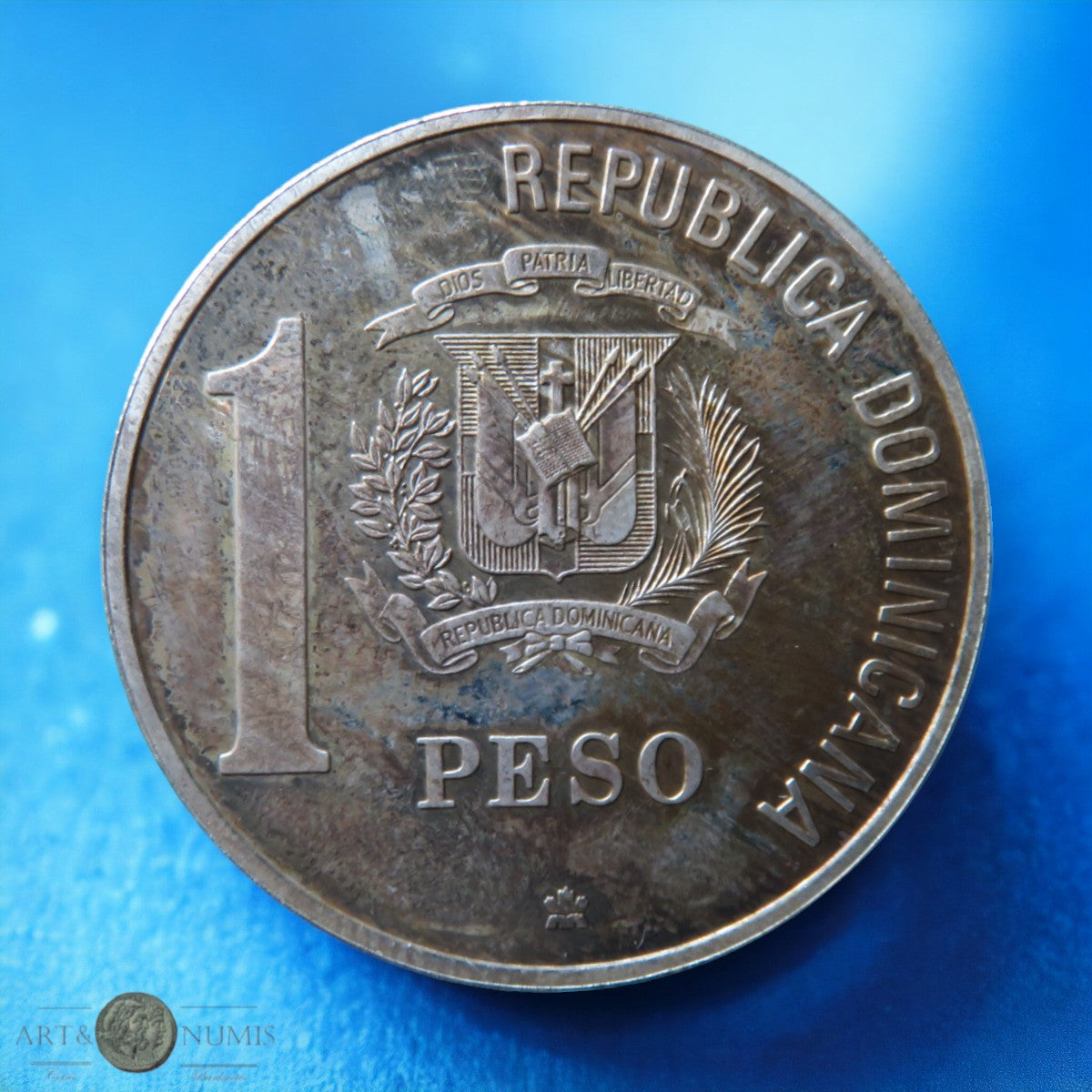 RÉPUBLIQUE DOMINICAINE - DOMINICAN REPUBLIC- 1 Peso Proof Piedfort 1988 KM.P28