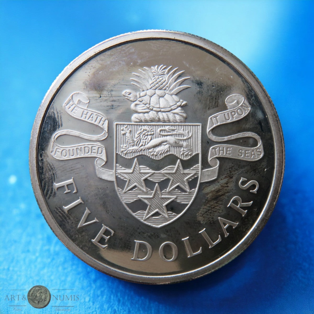 ILES CAIMANS - CAYMAN ISLANDS - 5 Dollars Proof 1975 KM.8